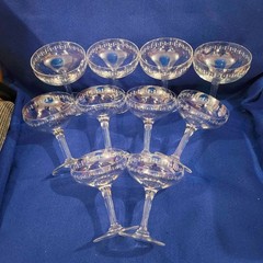 Seneca Geo & Star Crystal Goblets, Cordials, Martini/Champagne or Wine Glasses