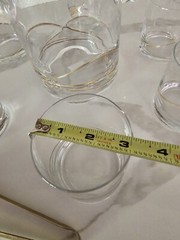 PIER 1 CLEAR Glass, Blown Gold Lined Colorway Retired Epic Barware Beauties