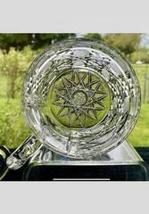 American Brilliant Cut Glass Harvard pattern handled punch cups
