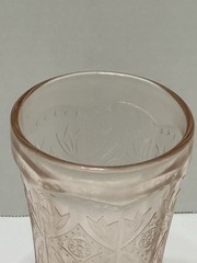 Vintage Indiana Glass Flat Tumbler Recollection Pink Depression Glass 14 Oz USA