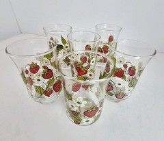 Anchor Hocking Berry Patch Triguba juice glasses 6 Pc Set