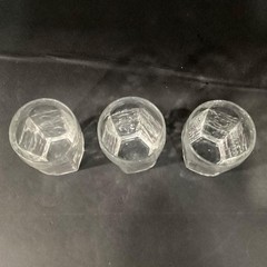 Libbey Chivalry Textured Tumblers, Set of 3, Vintage Clear Glasses, Drinkware
