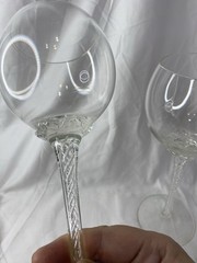 Bohemia Crystal Crystalex Air Twist Stem Claret Glasses Set Of 5