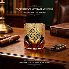 7oz Whiskey Glass Japanese Style Carved Crystal Glasses Edo Kiriko Hand Cut NEW