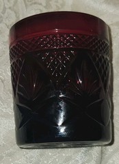 Set of 4 RUBY Cristal D’Arques Durand 11oz 3.75″ Luminarc Glass ON THE ROCKS EUC