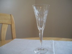 WATERFORD CRYSTAL MILLENNIUM UNIVERSAL FLUTE 5 TOAST SIGNED BY ARTISAN M VEREKER