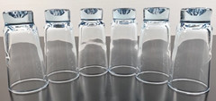 (6) Duz Crystal Star Sapphire 2.5 Oz Tumblers Set Vintage Blue Glasses MCM Lot