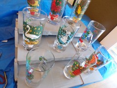 Set 11 American Glass by Indiana Glass Twelve Days of Christmas 12oz Glasses