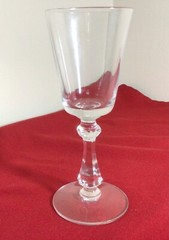 SET OF 4 VINTAGE CAMBRIDGE «CORINTH» OPTIC CUT CRYSTAL CORDIAL GLASSES 5-3/4”