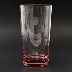 VTG Waterford Marquis Crystal PINK POLKA DOT Highball Glass 6 3/8″