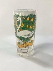 Vintage 12 Days of Christmas Indiana Glass 7th Day Seven Swans A-Swimming 12oz