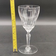 Set 3 Val St. Lambert GOETHE MILLET Teardrop Cut Crystal Water Wine Glass Signed