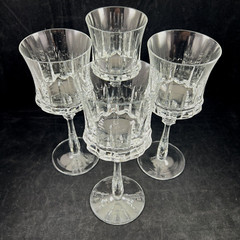 Mikasa Water Goblets Marquis Crystal Glass 8 3/8 4Pc Set