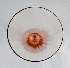 Vintage FRY 11.5 oz Footed Tumbler Pink Regular Panel Optic Depression Glass EUC
