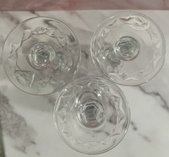 3 Rogaska Gallia crystal wine glasses