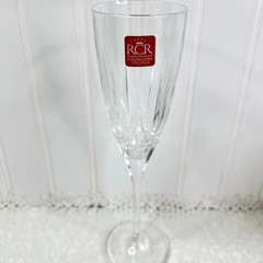 Set of 5 RCR Christalleria Italiana Disaronno Champagne Flute Glasses 9.25″