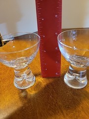 Vintage iittala Tapio Wirkkala Bubble In Stem Sherry 3″ Glasses Set Of (2)