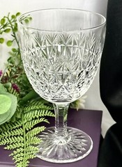 Wellington By Thomas Webb Water Goblet Cut Crystal Water Glasses 5 3/8″