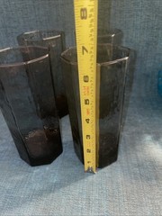 Set of 4 LIBBEY Blue Facets 6.5 Inch 16 Oz