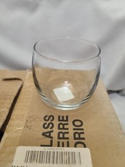 Crisa Glass Plain Clear 11.2oz 6130-000 Roly Poly Tumblers Lot of 12 Full Case
