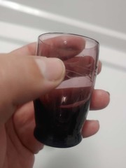 4 etched glass small glasses multiple colors lot sb4/5