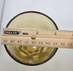 2 Vtg Amber Gold Tumblers Thumbprint Panel Glasses Continental Can Co.