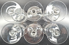 6 Noritake Rhythm Clear Water Goblets Set Vintage Platinum Trim Stemware Bar Lot