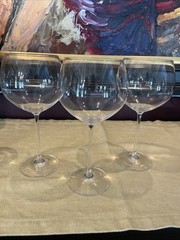 WATERFORD 9 3/8″ MARQUIS VINTAGE CRYSTAL MAGNUM WINE GOBLETS GLASSES – SET OF 3