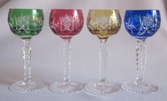 Cordial Glass Goblet Bayel Vineyard Grape 4 1/2″ Various Colors CHOOSE