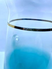 MCM Blendo Frosted Blue 80oz. Pitcher 11-3/4” Tall West Virginia Glass Co