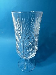 Vintage Fifth Avenue Portico Flair Iced Tea Glass Lead Crystal 8″