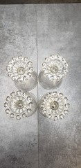 Set 4 Anchor Hocking Berwick Boopie Ball Laurel Leaf Juice Glass Barware