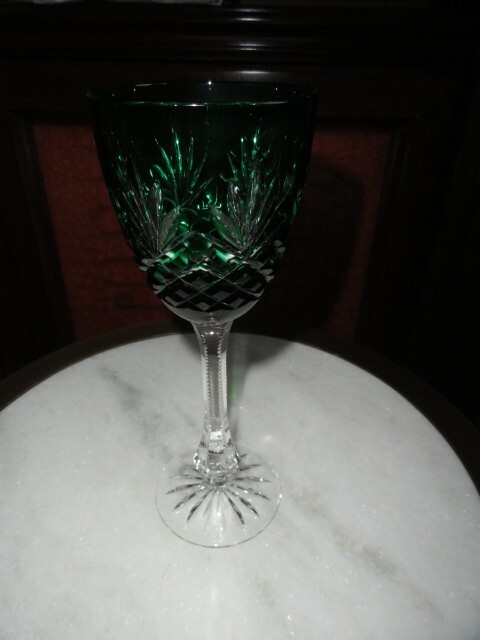 Faberge Odessa Emerald Green Crystal Colored Glass