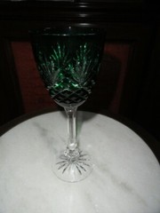 Faberge Odessa Emerald Green Crystal Colored Glass