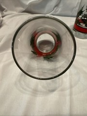 Set Of 2 Libbey Glass Company Tall Holly & Berries Christmas Themed