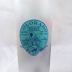Libbey Colorado Rush to the Rockies Centenial Drinking Glasses Vintage 1859-1959