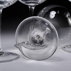 Tiffany and Co All Purpose Crystal Stemware Wine Glass 4pc Lot 7.25″h 3.25″dia D
