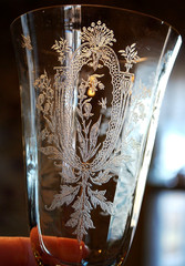 Vtg Set 8 LA FLEURE YELLOW 5 7/8″ Etched Deco ICED TEA Glasses TIFFIN FRANCISCAN