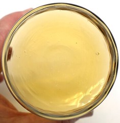 Vintage Amber Glass Interior Dimples Reverse Thumbprint Tumbler
