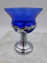 Vintage Farber Bros. Krome Kraft Cobalt Blue Glassware.
