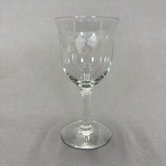 Vintage Etched Grapevine Cordial Wine Glasses 4 7/8″ Set of 3 Stemmed 4 Ounces
