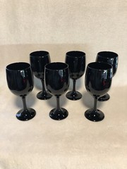 Vintage Libbey’s Black Amethyst Wine/Water Goblets (6)