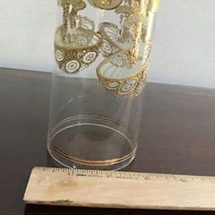 Vintage Culver MCM Highball Barware Magic Mushrooms Hollywood Regency 22k Gold