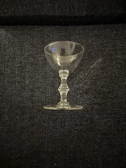 Vintage Baluster Knob Stem Cordial Glass | Mid-Century Liqueur Sherry Stemware