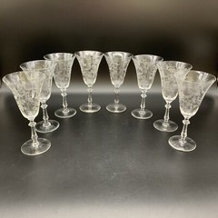 Glastonbury Lotus Vesta Clear 10pc Set: 8 Goblets & 2 Champagne Coupes