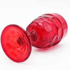 Viking Georgian Ruby Red Wine Glasses Set, Vintage Mid Century Glass 7oz, 5 1/8″