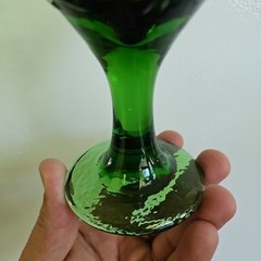 Garden Vine Green by Libbey Glass Company Water Wine Goblet 7″