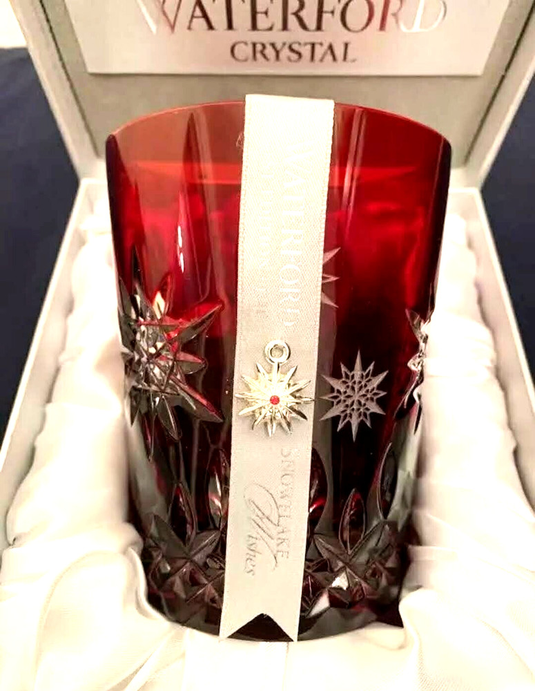 NIB WATERFORD Snowflake WISHES Ruby RED DOF Artist Signed 1 ST PRESTIGE ED «JOY»