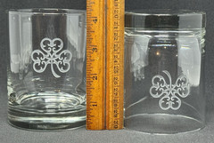 5 Engraved Irish Celtic Shamrock Clover Double Old Fashioned Cocktail Glasses