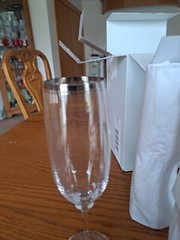 Stephanie Platinum By Mikasa T7118-0017 Crystal Champagne Stemmed Glasses 4 NIB